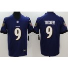 Men's Baltimore Ravens #9 Justin Tucker Limited Purple Vapor Untouchable Jersey