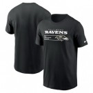 Men's Baltimore Ravens Black Division Essential T Shirt