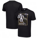 Men's Baltimore Ravens Black Graphic Shield Logo T Shirt