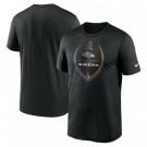 Men's Baltimore Ravens Black Icon Legend Performance T Shirt