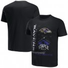 Men's Baltimore Ravens Black NFL x Staple World Renowned T Shirt