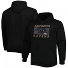 Men's Baltimore Ravens Black Printed Pullover Hoodie 302591