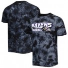 Men's Baltimore Ravens Black Resolution Tie Dye Raglan T Shirt