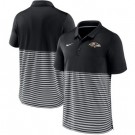 Men's Baltimore Ravens Black Stripes Patchwork Polo