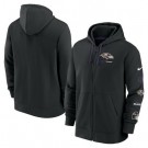 Men's Baltimore Ravens Black Surrey Full Zip Hoodie