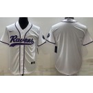 Men's Baltimore Ravens Blank Limited White Baseball Jersey