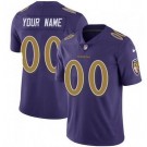 Men's Baltimore Ravens Cusotmized Limited Purple Rush Color Jersey