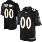 Men's Baltimore Ravens Customized Game Black Jersey