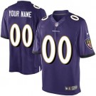 Men's Baltimore Ravens Customized Game Purple Jersey