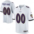 Men's Baltimore Ravens Customized Game White Jersey