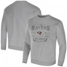 Men's Baltimore Ravens Gray Gray NFL x Darius Rucker Collection Pullover Sweatshirt