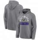 Men's Baltimore Ravens Gray No Time Off Raglan Pullover Hoodie