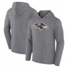 Men's Baltimore Ravens Gray Primary Logo Long Sleeve T Shirt Hoodie