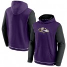 Men's Baltimore Ravens Purple Black Block Party Pullover Hoodie