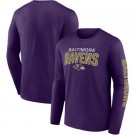 Men's Baltimore Ravens Purple Go the Distance Long Sleeve T Shirt
