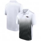 Men's Baltimore Ravens White Black Parameter Polo