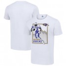 Men's Baltimore Ravens White Graphic Shield Logo T Shirt