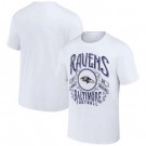 Men's Baltimore Ravens White NFL x Darius Rucker Collection Vintage Football T Shirt