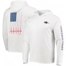 Men's Baltimore Ravens White Vineyard Vines Hoodie Long Sleeve T Shirt