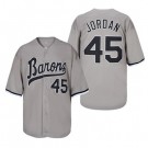 Men's Birmingham Barons #45 Michael Jordan Gray Baseball Jersey