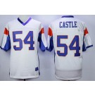 Men's Blue Mountain State #54 Kevin Thad Castle White Football Jersey