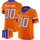Men's Boise State Broncos Custom Limited Orange FUSE College Football Jersey