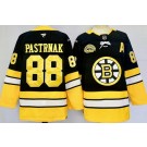 Men's Boston Bruins #88 David Pastrnak Black 100th Anniversary Authentic Jersey
