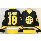 Men's Boston Bruins Adam Sandler #18 Happy Gilmore Black Alternate Hockey Jersey