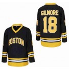 Men's Boston Bruins Adam Sandler #18 Happy Gilmore Black Hockey Jersey