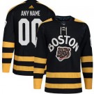 Men's Boston Bruins Customized Black 2023 Winter Classic Authentic Jersey