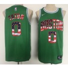Men's Boston Celtics #0 Jayson Tatum Green 4th of July Icon Swingman Jersey