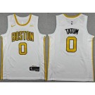 Men's Boston Celtics #0 Jayson Tatum White 2025 City Sponsor Swingman Jersey