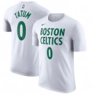 Men's Boston Celtics #0 Jayson Tatum White City Printed T Shirt 211019