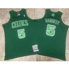 Men's Boston Celtics #5 Kevin Garnett Green 2012 Throwback Authentic Jersey