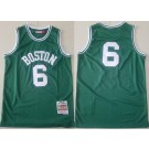 Men's Boston Celtics #6 Bill Russell Green Boston 1962 Throwback Swingman Jersey