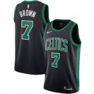 Men's Boston Celtics #7 Jaylen Brown Black Icon Hot Press Jersey