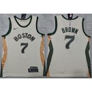 Men's Boston Celtics #7 Jaylen Brown Cream 2023 City Icon Swingman Jersey