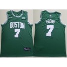 Men's Boston Celtics #7 Jaylen Brown Green Icon Sponsor Swingman Jersey