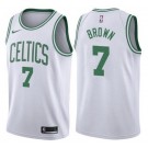 Men's Boston Celtics #7 Jaylen Brown White Icon Hot Press Jersey