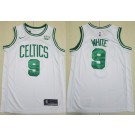 Men's Boston Celtics #9 Derrick White White Sponsor Swingman Jersey