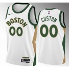 Men's Boston Celtics Cusotm White 2023 City Icon Heat Press Jersey
