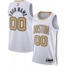 Men's Boston Celtics Cusotm White 2025 City Heat Press Jersey