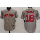Men's Boston Red Sox #11 Jarren Duran Gray Player Name Cool Base Jersey