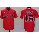 Men's Boston Red Sox #11 Jarren Duran Red Player Name Cool Base Jersey