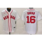 Men's Boston Red Sox #11 Jarren Duran White Player Name Cool Base Jersey