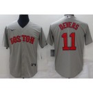 Men's Boston Red Sox #11 Rafael Devers Gray Cool Base Jersey
