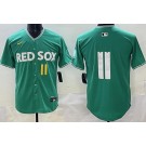 Men's Boston Red Sox #11 Rafael Devers Green 2025 City Connect Limited Jersey
