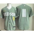 Men's Boston Red Sox #11 Rafael Devers Light Green 2025 City Connect Limited Jersey
