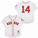 Men's Boston Red Sox #14 Jim Rice White 1987 Throwback Jersey