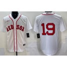 Men's Boston Red Sox #19 Roman Anthony White Cool Base Jersey